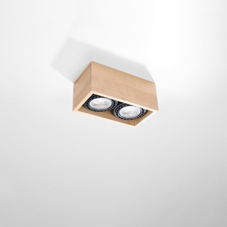 Loftlampe Quatro 2 i Naturtræ - Skandinavisk Design