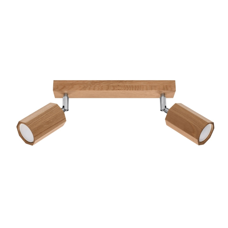 Geometrisk Loftslampe Zeke 2 i Eg - Skandinavisk Design