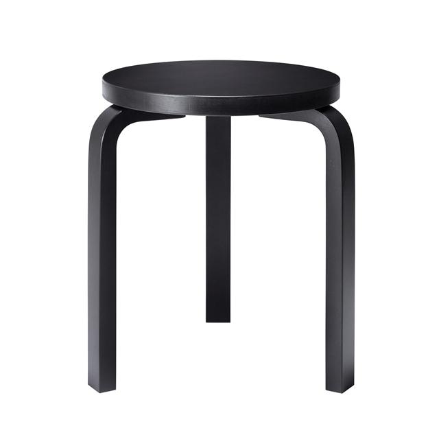 Artek 60 Skammel i Sort - Designet af Alvar Aalto