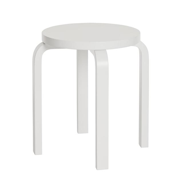 Artek E60 Skammel i Hvid – Designet af Alvar Aalto