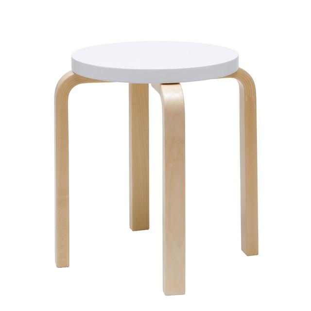 Artek E60 Skammel i Birkhvid - Designet af Alvar Aalto