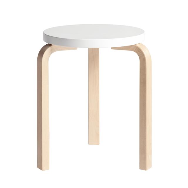 Artek 60 Skammel i Birkhvid - Designet af Alvar Aalto