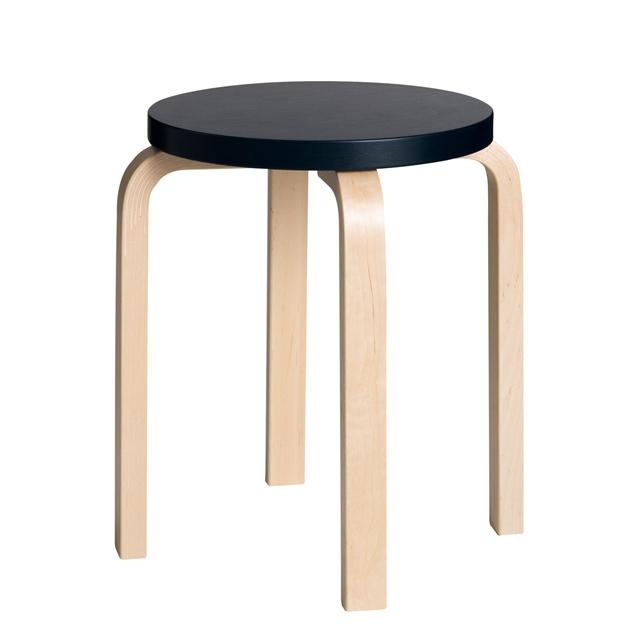 Artek E60 Skammel Birksort  6438305006535