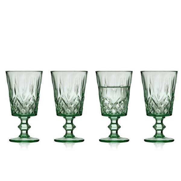 Lyngby Glas Sorrento Vinglas 4 Stk - Grøn Elegance