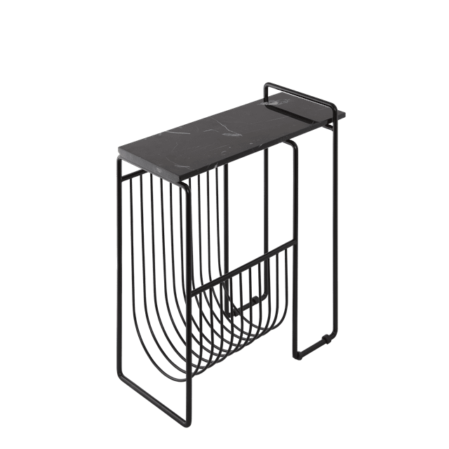 Elegant SINO Sidebord med Magasinholder - Sort AYTM