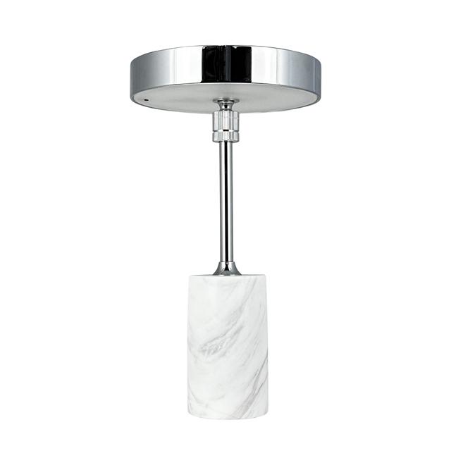 Elegant Starlight Bordlampe i Krom og Hvid Marmor