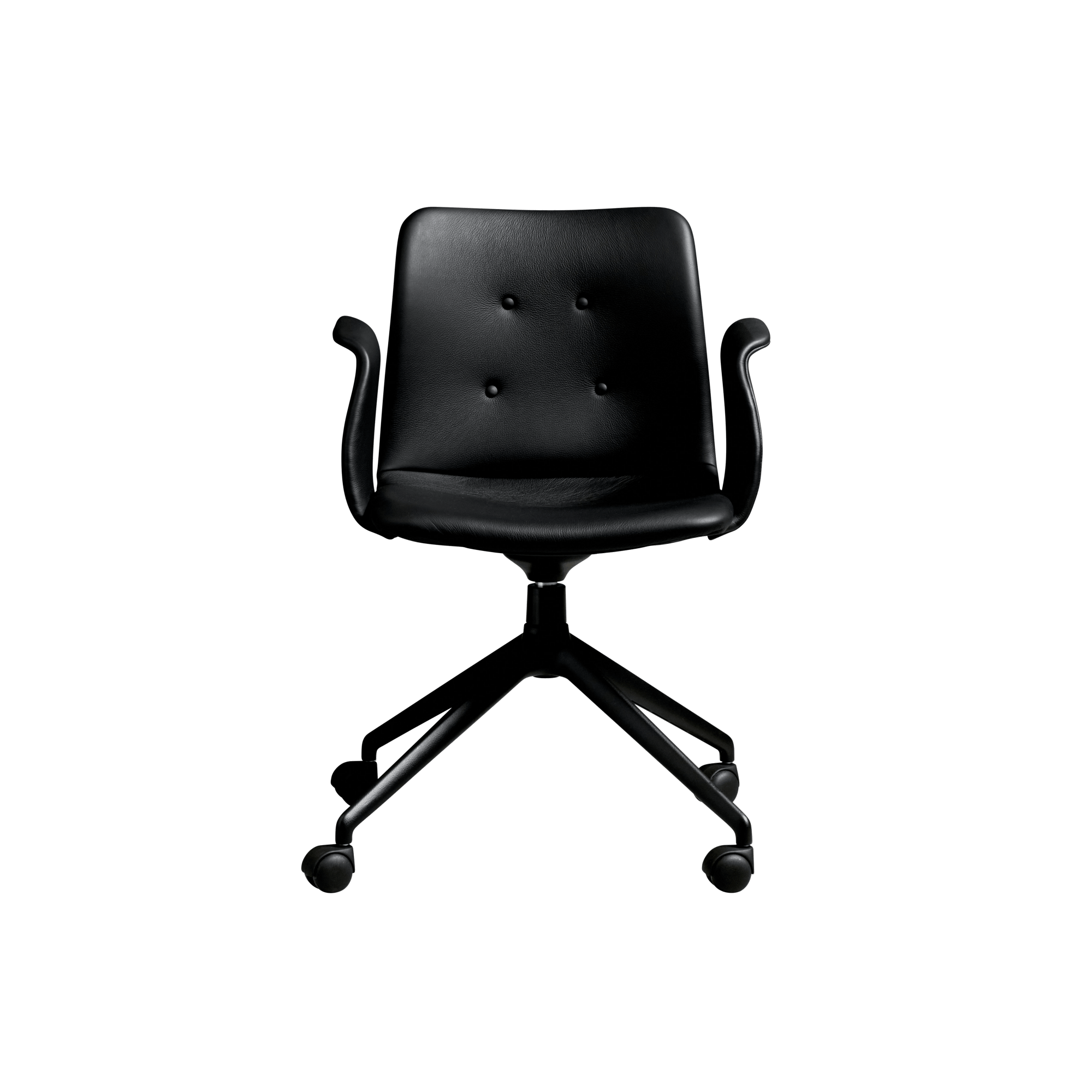 Bent Hansen Primum 4-star Spisebordsstol Med Swivel  Hjul Sortzenso 3 207  5715692001550