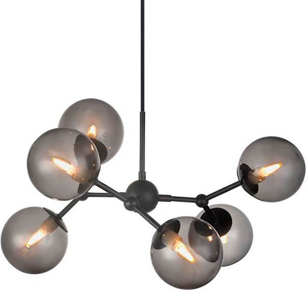 Halo Design Atom Lysekrone 57 Cm - Smokesort Elegance