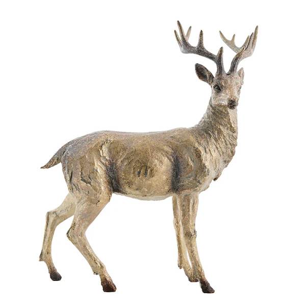 Lene Bjerre Daisy Julehjort i Antik Guld - 44,5 cm