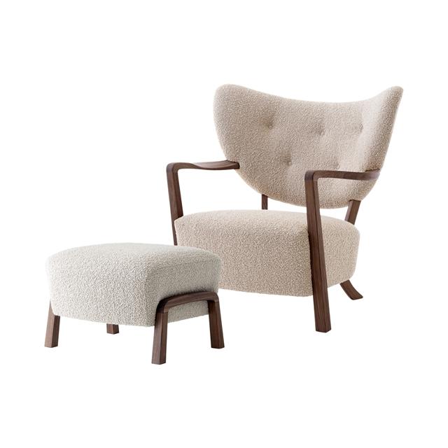 &Tradition Wulff ATD2 Lænestol med ATD3 Puf - Komfortabel Elegance