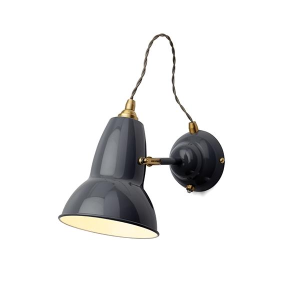 Anglepoise 1227 Messing Væglampe i Elephant Grey