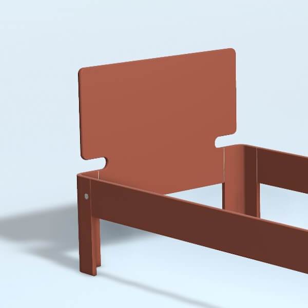 Auping Auronde Sengegavl - Høj Model - Dusty Red - 90 Cm