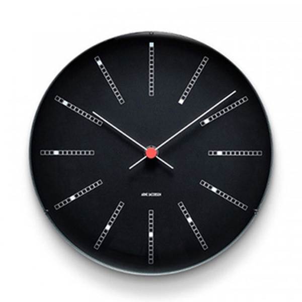 Arne Jacobsen Bankers Vægur - Sort 29 cm - Designikone