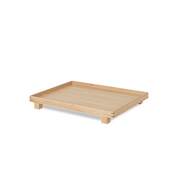 Ferm Living Bon Træbakke Stor - Eg med Japansk Design