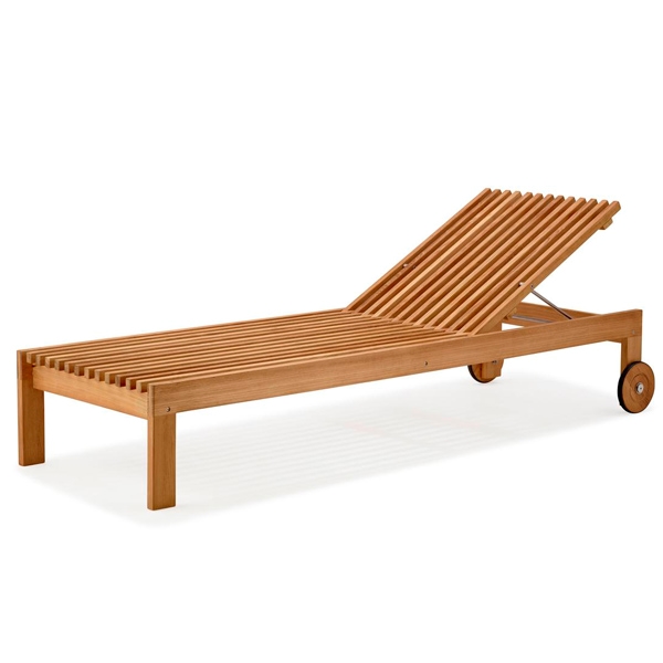 Cane-line Amaze Solseng - Teak med hjul til terrassen