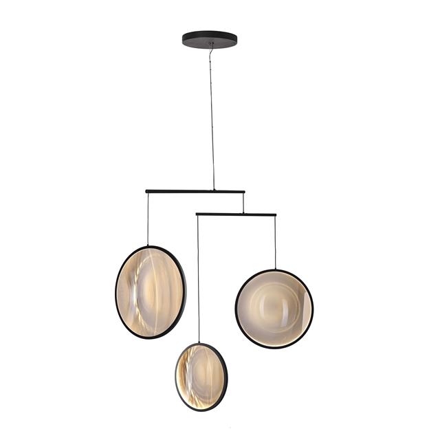 Dcw Focus X3 Lysekrone i Mat Sort – Elegant Belysning