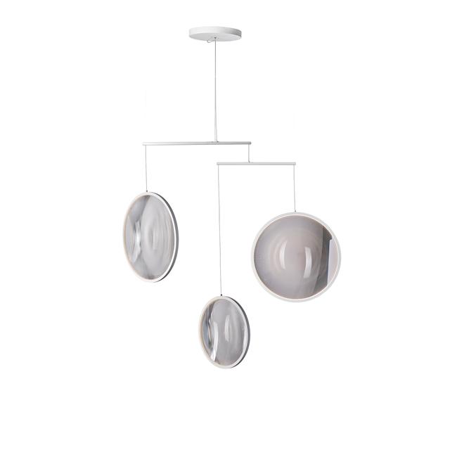 Elegant Mat Hvid Lysekrone fra DCW - Focus X3