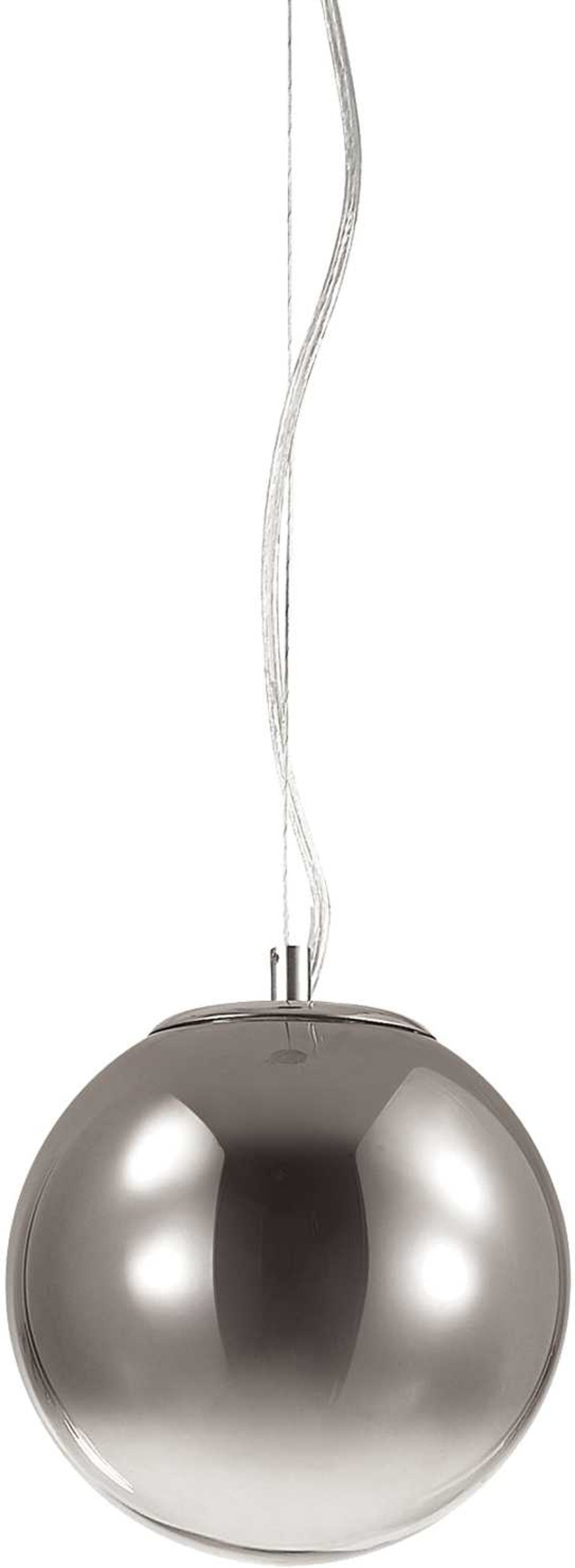 Pendellampe Ideal Lux Mapa Fade I Krom Med Klart Glas ø20 Cm Højde 26 - 235 Cm  8021696140711