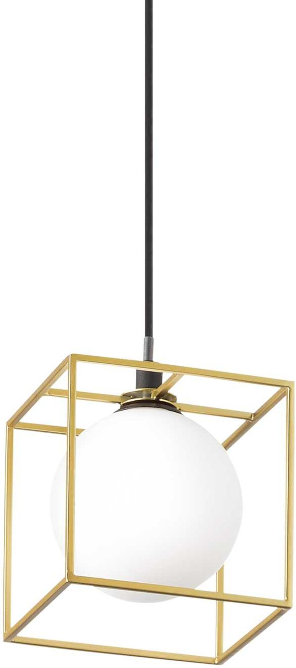 Pendellampe Ideal Lux Lingotto i Sort Messing med Glas
