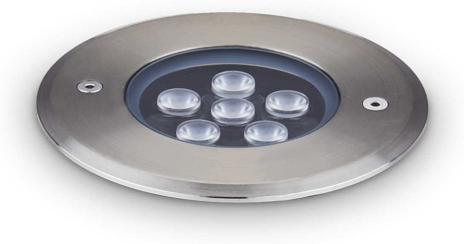 Nedgravningsspot Ideal Lux Floor 12 cm - Stål/Sort LED 6W