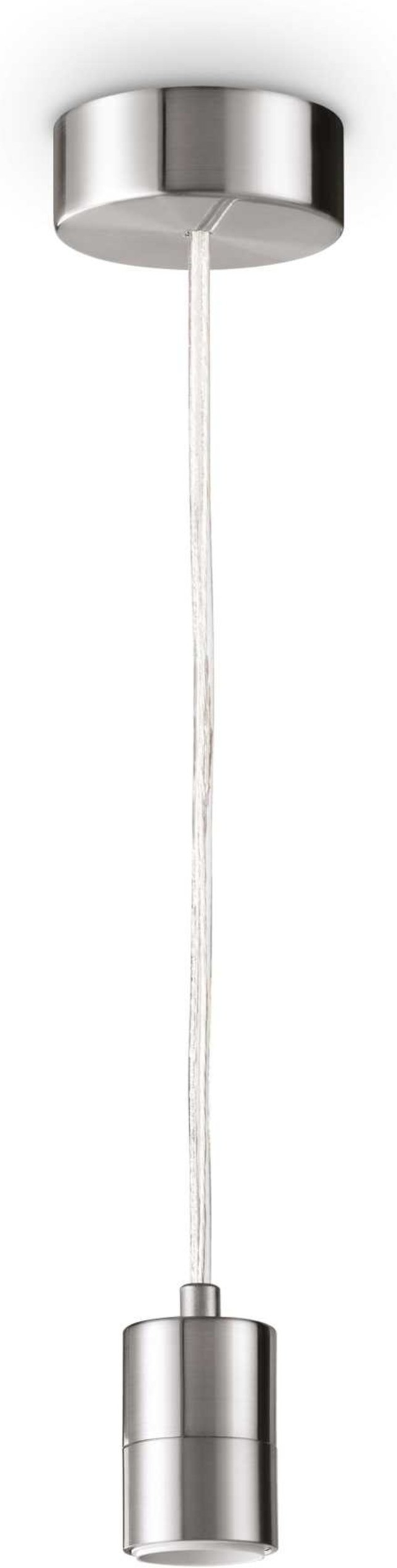 Pendellampe Ideal Lux Set Up ø45 Mm H227-2145 Mm Nikkel Justerbar Loftlampe I Metal  8021696260044
