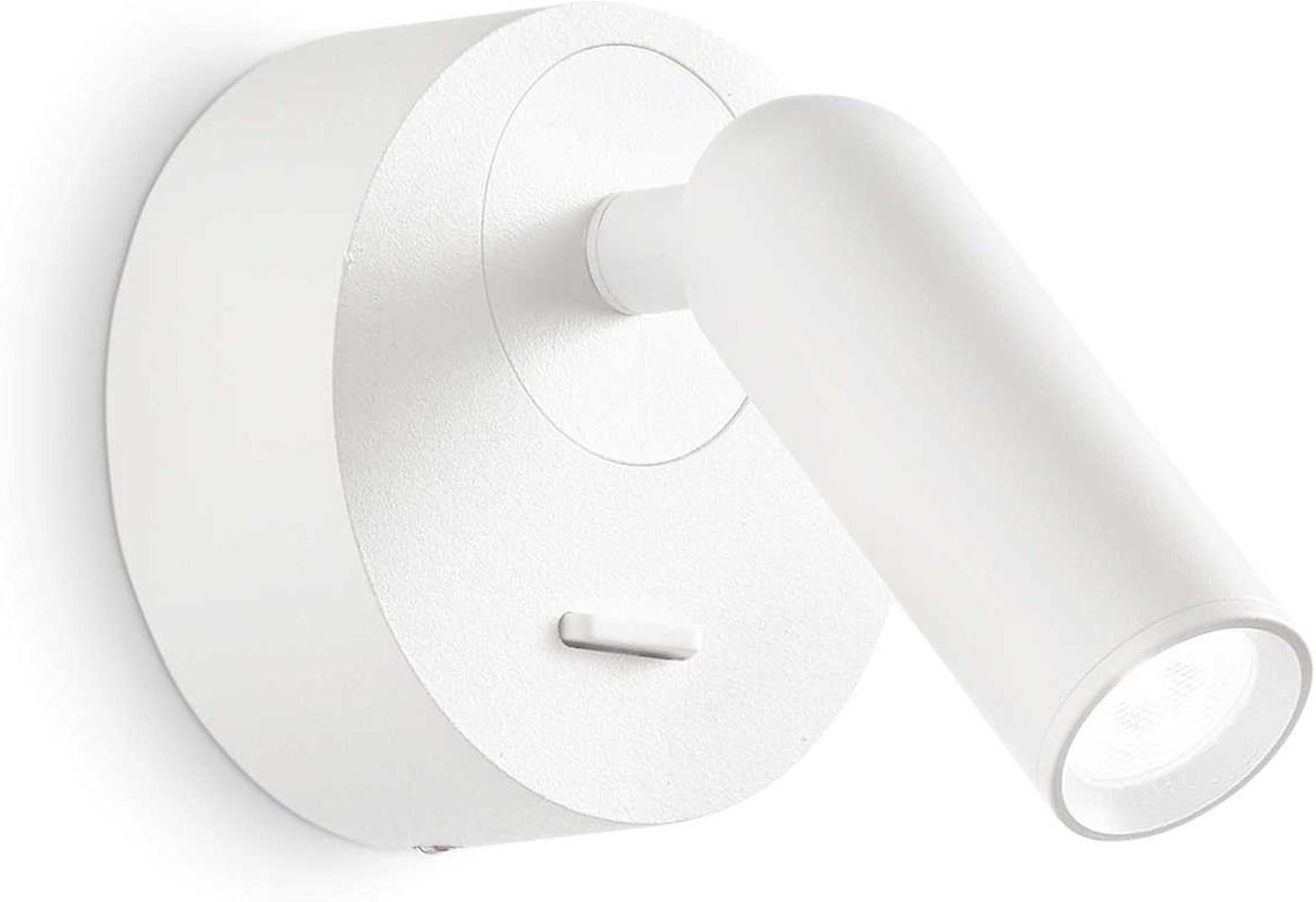 Elegant Led-væglampe Ideal Lux Bean i Hvid Metal og Glas