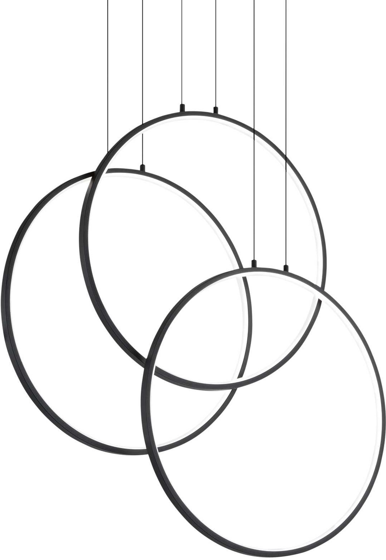Moderne Pendel Lampe i Sort Aluminium fra Ideal Lux