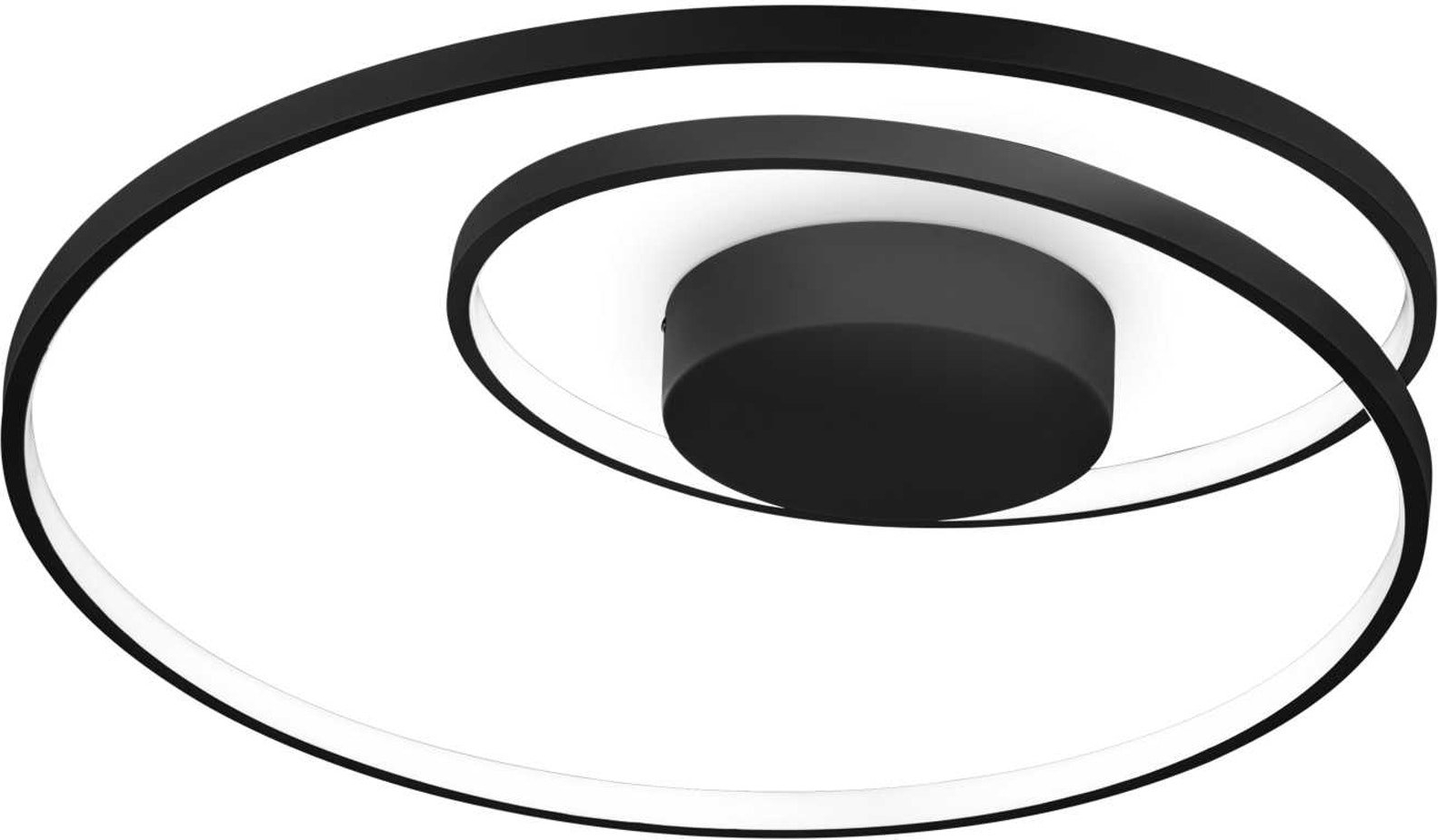 Futuristisk Sort Loftlampe fra Ideal Lux Oz - Ø60 cm