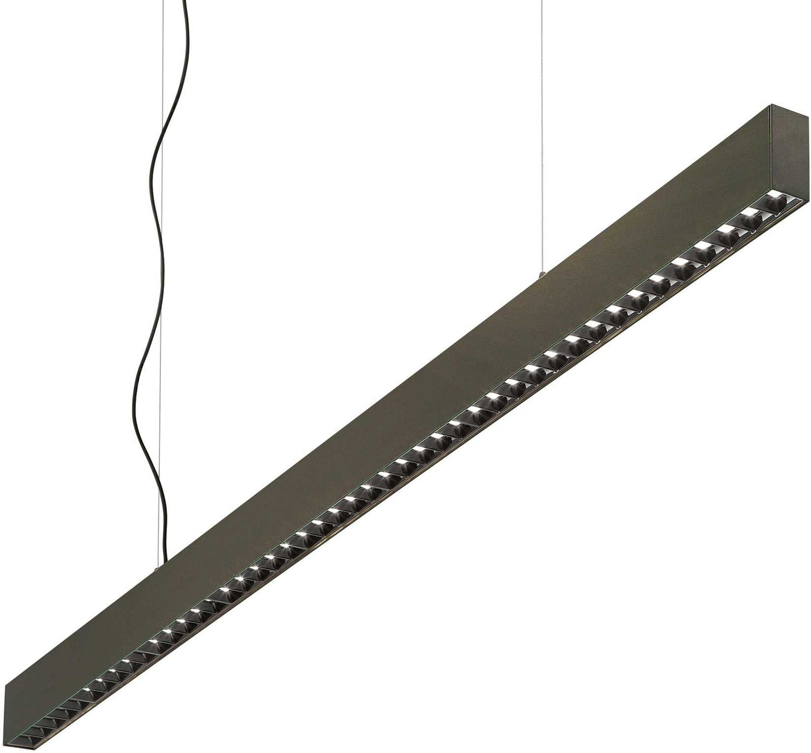 Ideal Lux Office Led-hængelampe Sort 3100 Lm 4000 K Justerbar Højde 95 - 1500 Mm L 1200 Mm  8021696271200