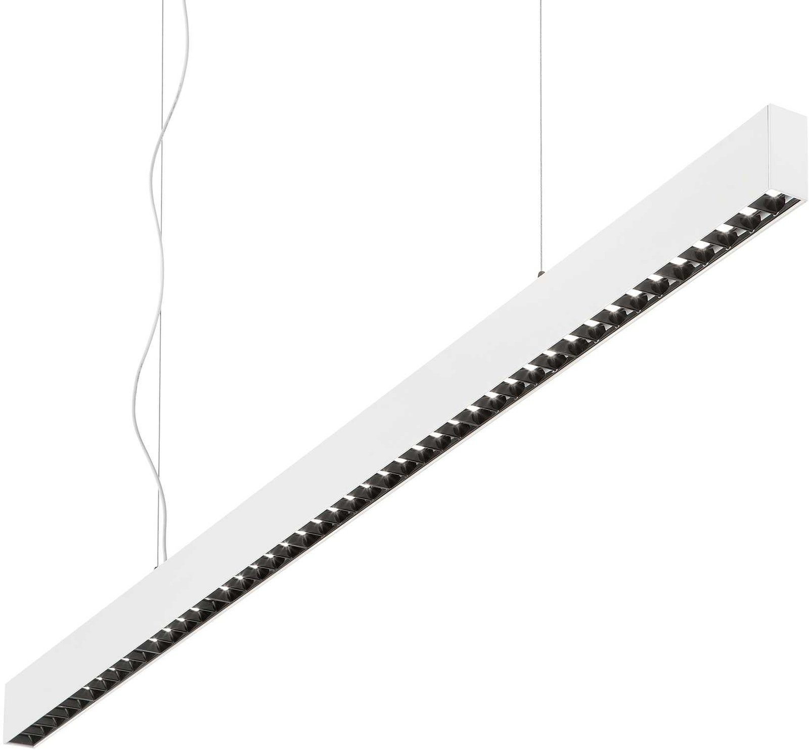 Hængelampe Ideal Lux Office Led-pendel 30w 3100 Lm Hvid 120 Cm Justerbar Højde 95 - 1500 Mm  8021696271217