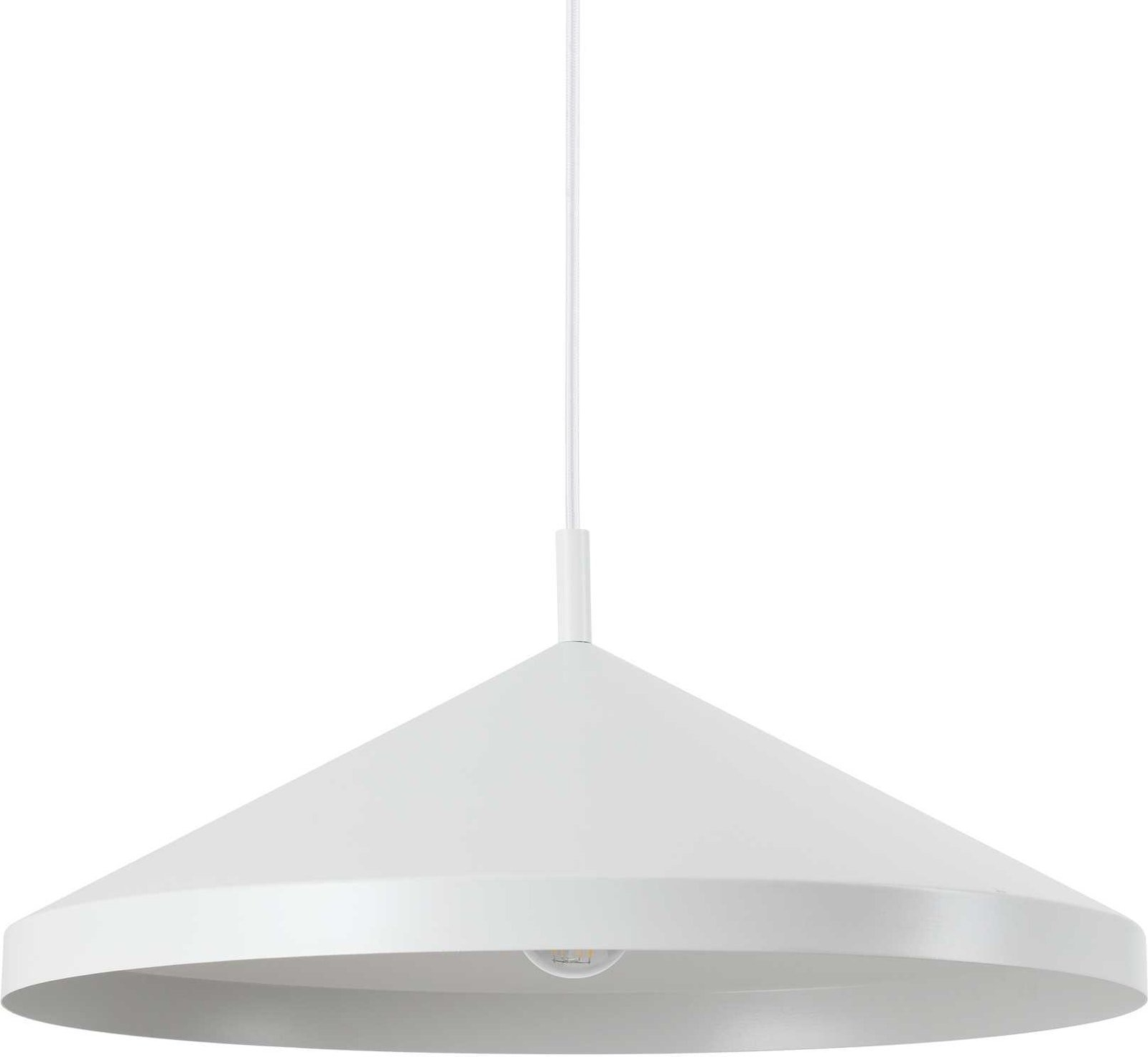 Pendellampe Ideal Lux Yurta ø50 Cm Hvid Metal Justerbar Højde  8021696285160