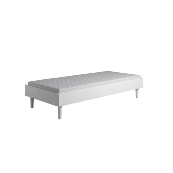 Kaagaard 380 Sengeramme - Hvid - 85x210 Cm Med Træben