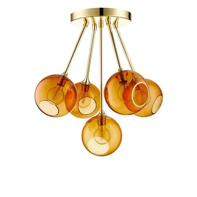 Design By Us Ballroom Molecule Loftlampe Amberguld  5713874227248