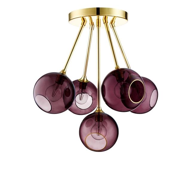 Design By Us Ballroom Molecule Loftlampe - Lilla & Guld