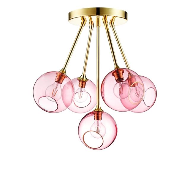 Design By Us Ballroom Molecule Loftlampe i Roseguld