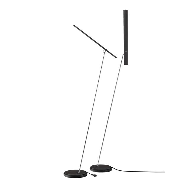 Baltensweiler Let S Gulvlampe med Sort Fod - Minimalistisk Design