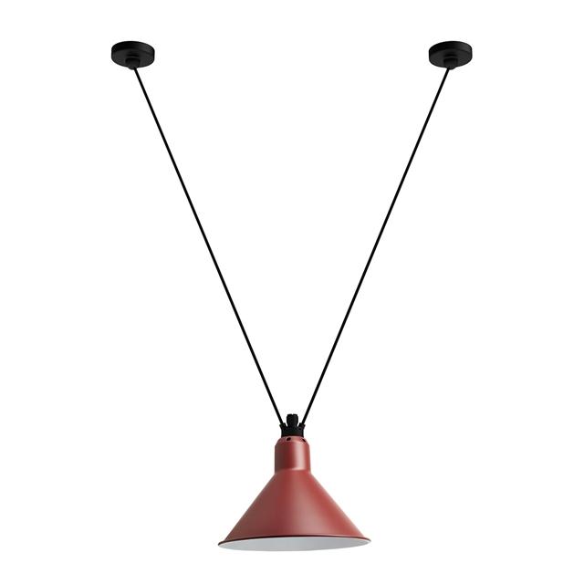 Lampe Gras N323 L Conic Pendel i Sortrød - Stilfuld Belysning