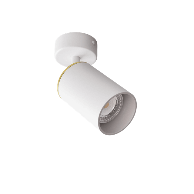 Edgespot Single 65 Spotlampe i Hvidmessing - Kvalitetsspot
