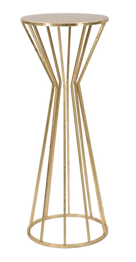 Glamourøst Guldfarvet Sidebord i Metal - 38x100 Cm
