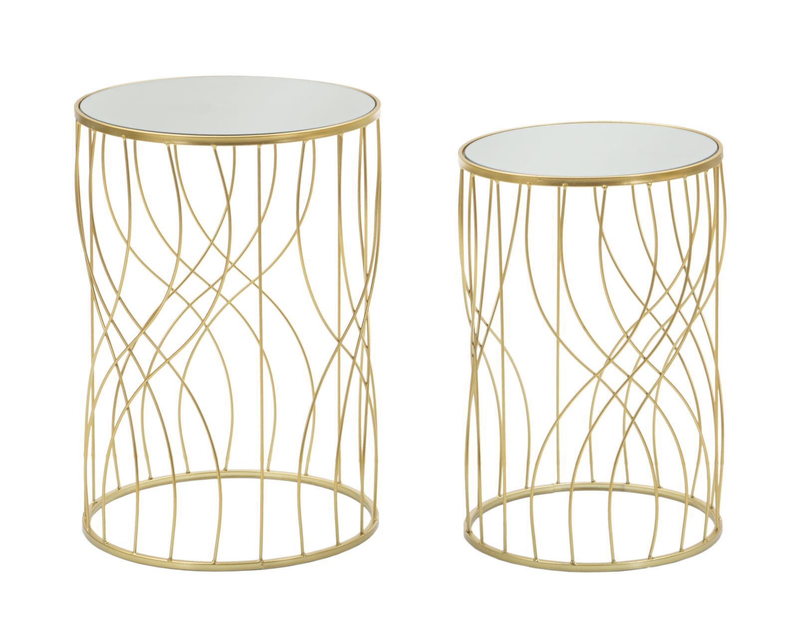 Glam Borde I Guldfarve Metal Og Mdf  -  38x55 33x50 Cm  8024609359071