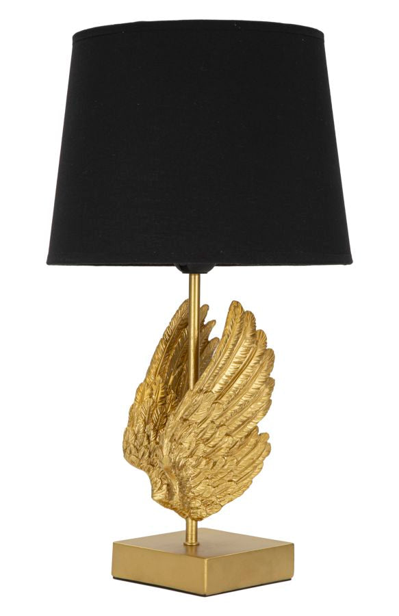 Elegant bordlampe i guld med svanevinger - Glam serie