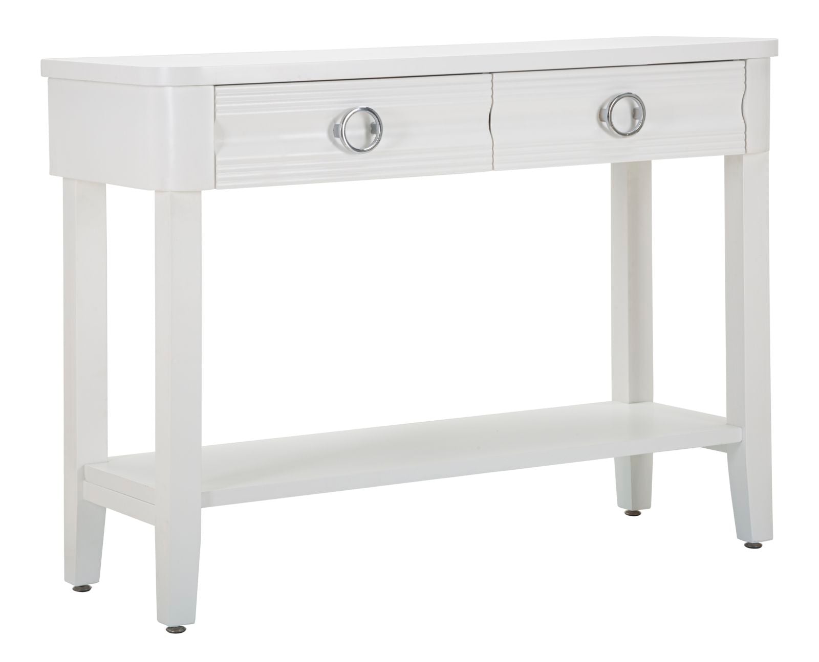 Glam Konsolbord i Hvid Træ og Metal - Elegance til Dit Hjem