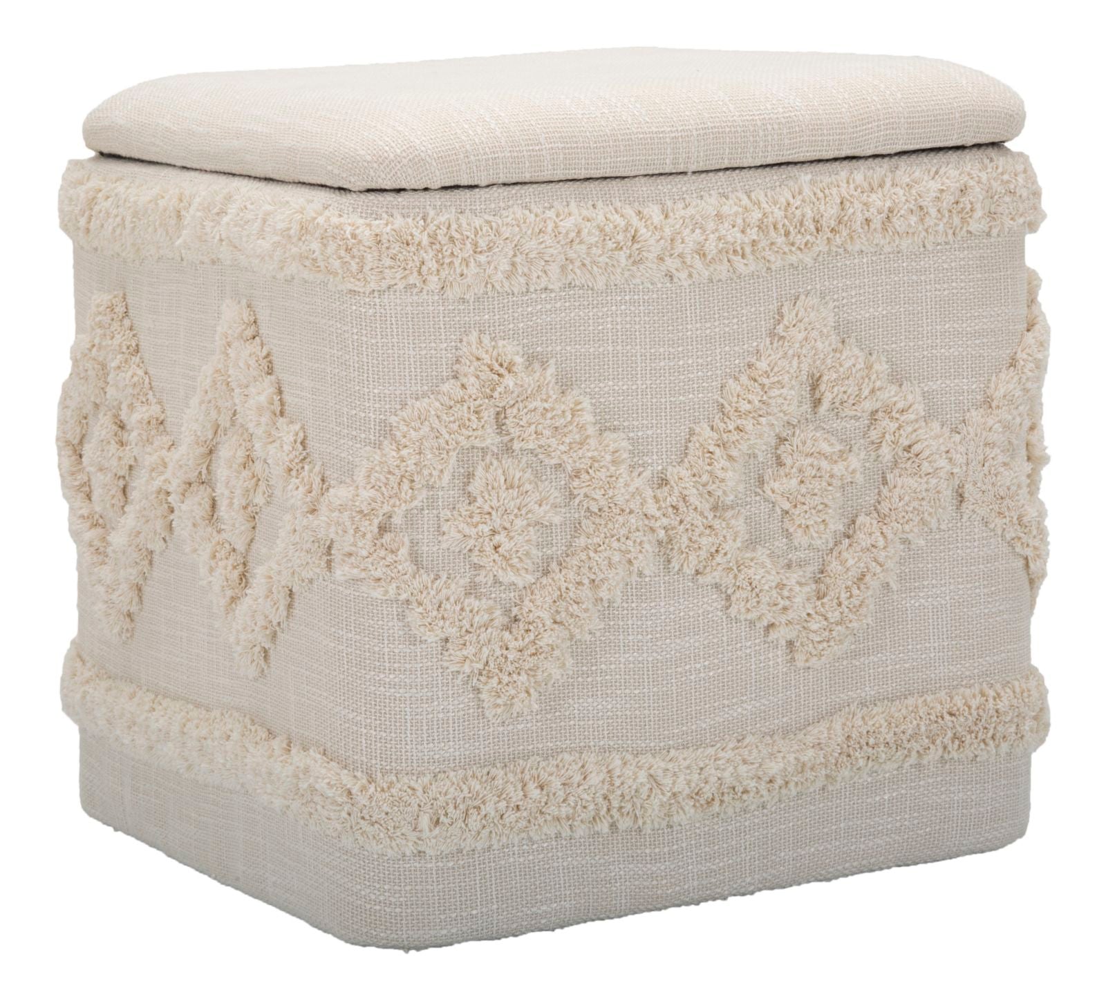 Boho Chic Taburet I Mdf Polyester Bomuld  -  40x40x40 Cm  8024609364648
