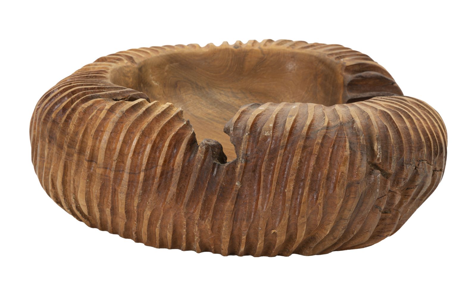 Elegant Teaktræs Bakke – Unik Dekoration til Dit Hjem