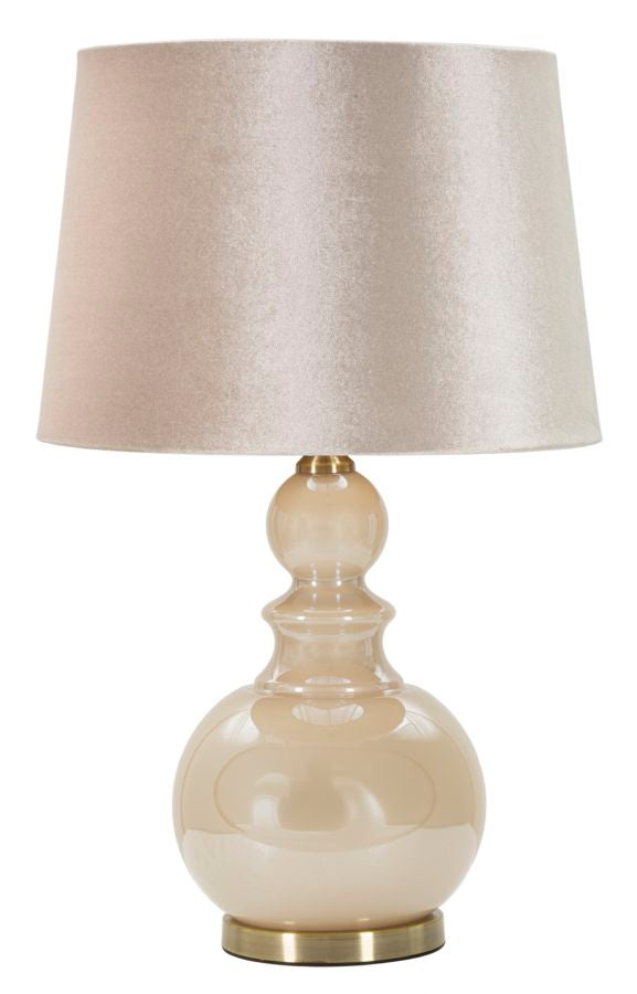 Elegant bordlampe i glas og jern – Skab hygge!