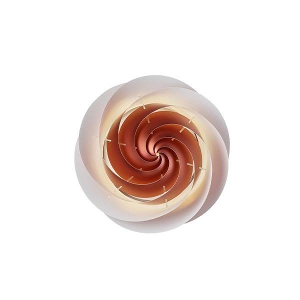 Le Klint Swirl Loft- og Væglampe i Kobber - Unik Design
