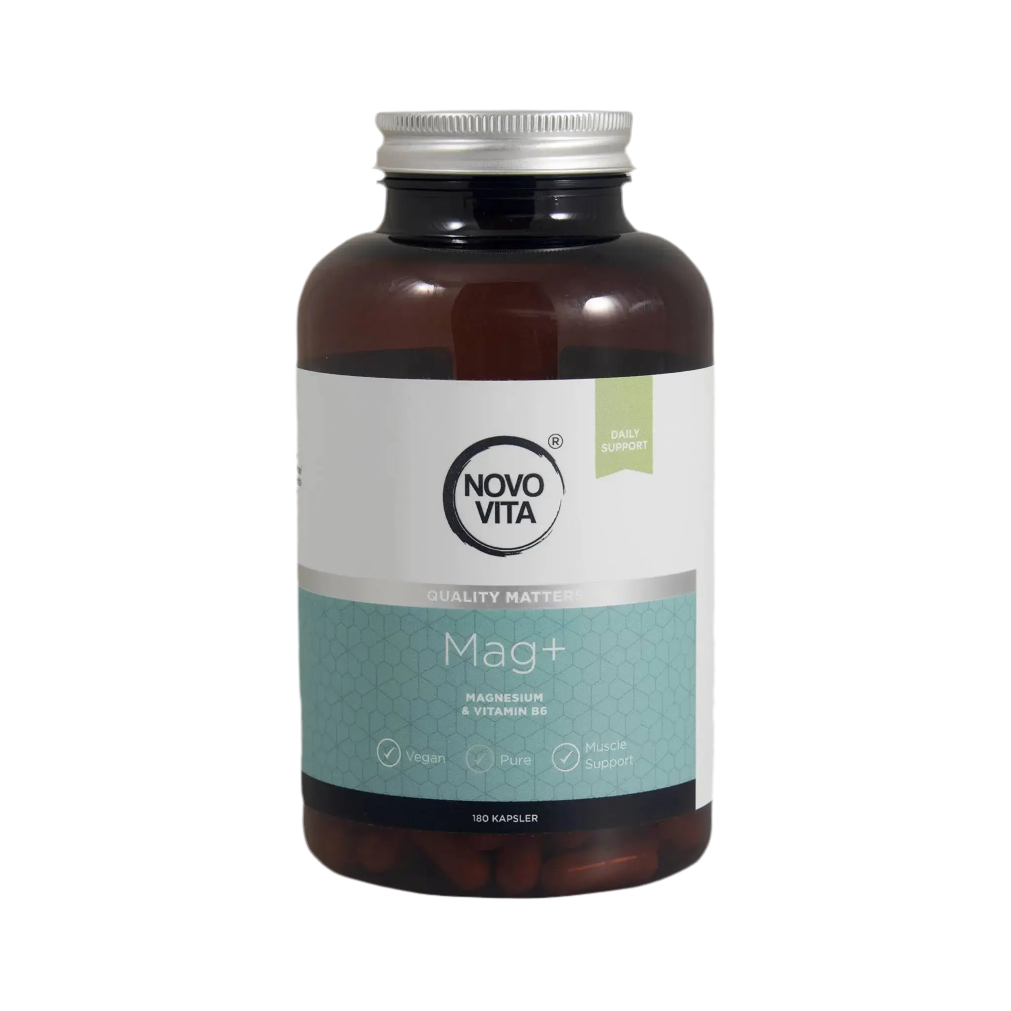 Magnesium Kosttilskud - 180 Kapsler til Energi og Overskud