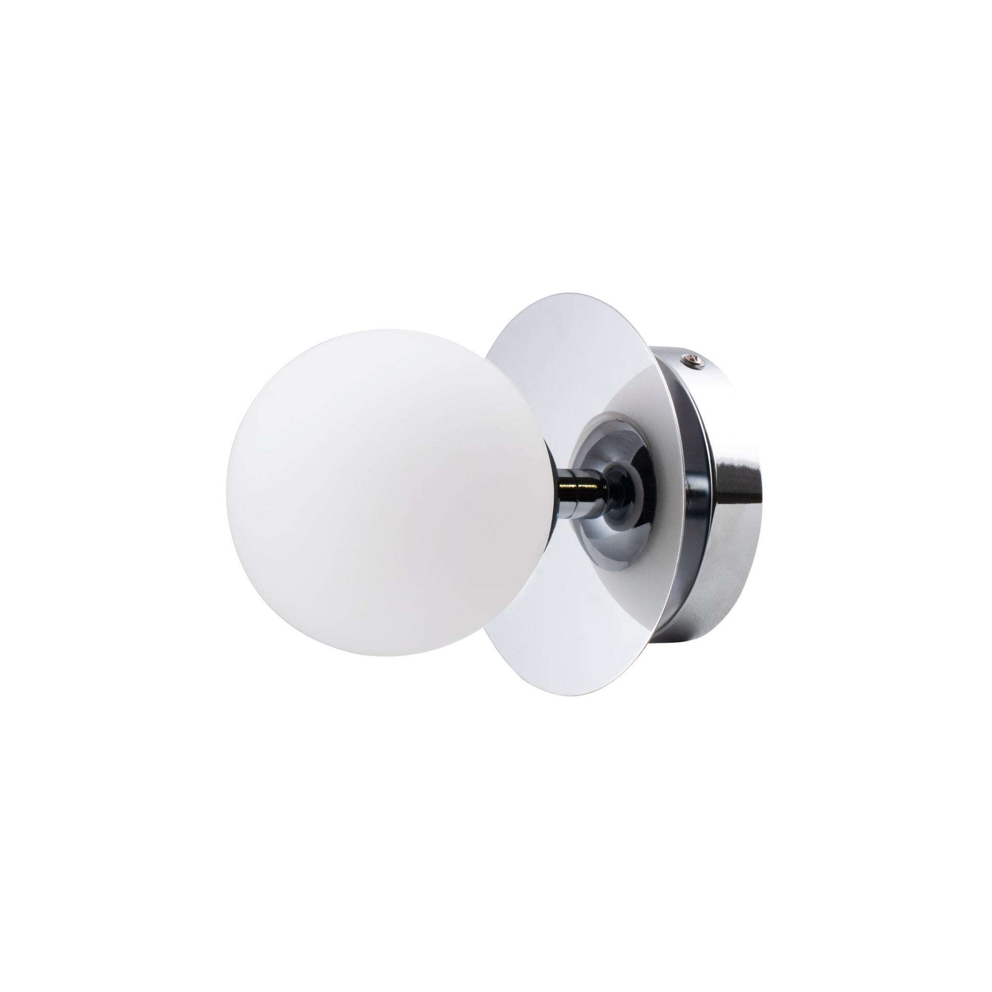 Art Deco Vægloftlampe i Kromhvid – Elegant Belysning