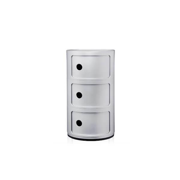 Kartell Componibili Classic - 3 Rum - Silver