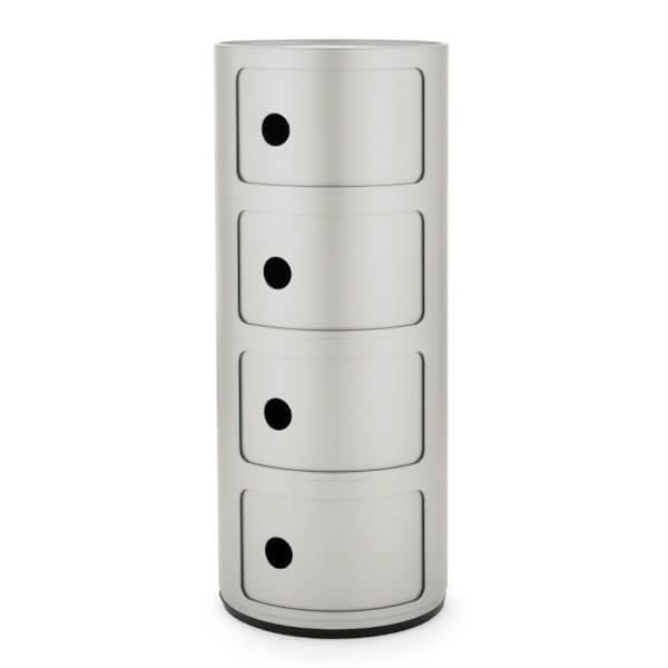 Kartell Componibili Classic - 4 Rum - Silver